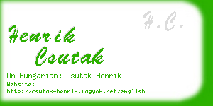 henrik csutak business card